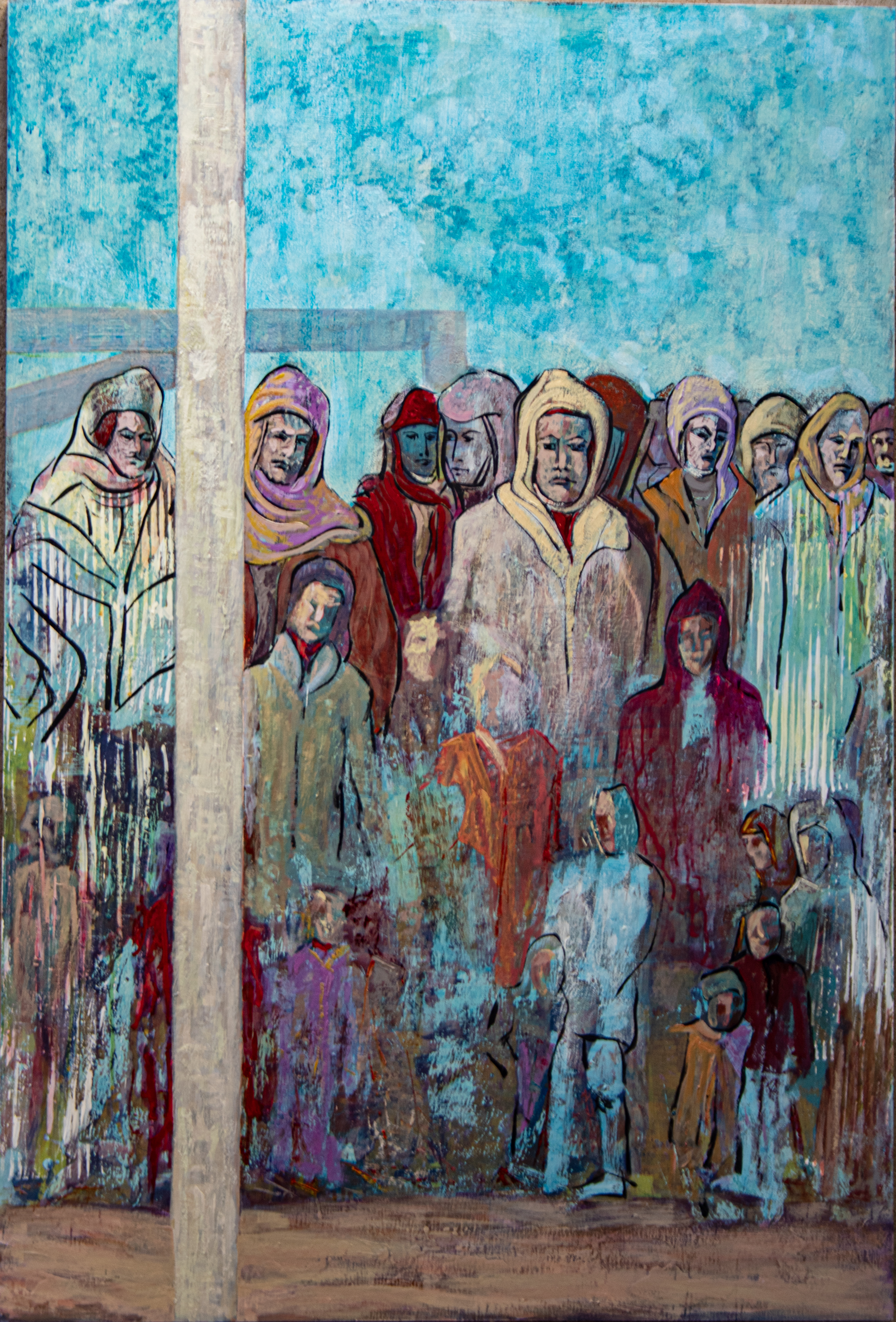 Arte, pintor español de Cañete de las Torres,migrantes,